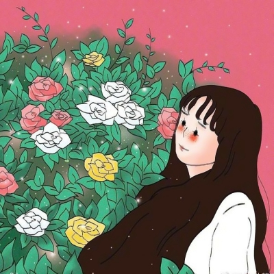 9张简约风手绘女生插画头像 高清唯美款