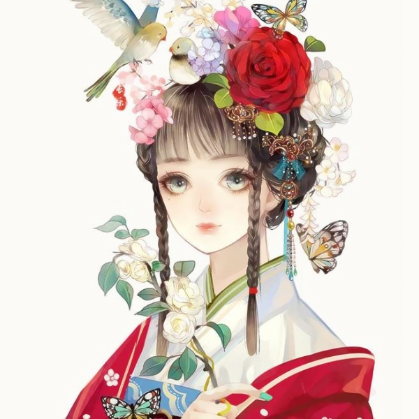微信古风动漫女生头像来啦！9张高清唯美古风卡通头像等你用