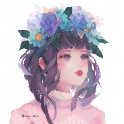 7张超好看的女生彩色手绘头像 高清无水印直接存