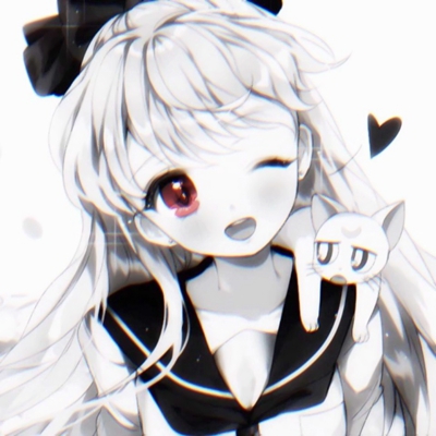 女生丧系黑白动漫头像合集，16张高清酷感头像直接抱走