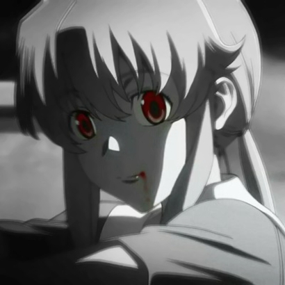 13张暗黑系带血动漫女生头像 冷酷吓人风格