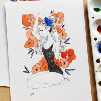 12张高清手绘漫画女生头像 适合当QQ头像的氛围感图