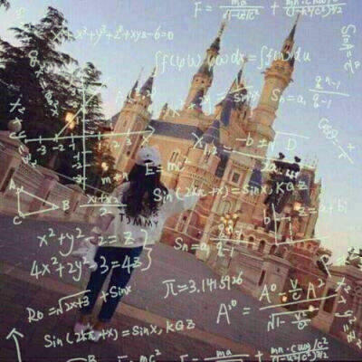 带数学公式的女生背影头像合集 共17组