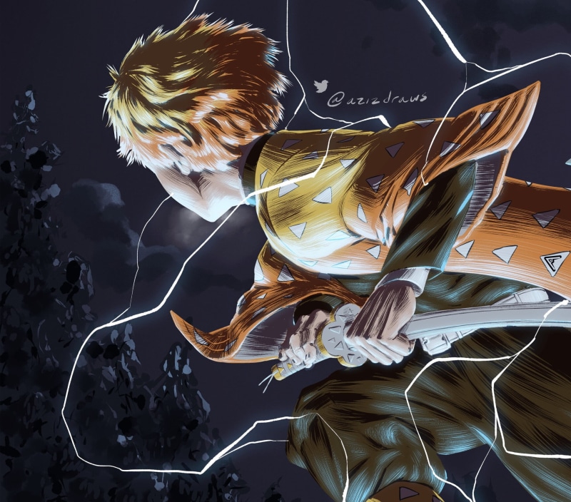 鬼灭之刃高清壁纸合集！我妻善逸和上弦之三猗窝座等角色壁纸大放送