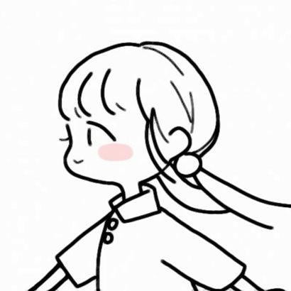 抖音热门可爱简笔画女生头像 共14张