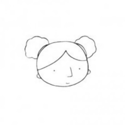 抖音热门可爱简笔画女生头像 共14张