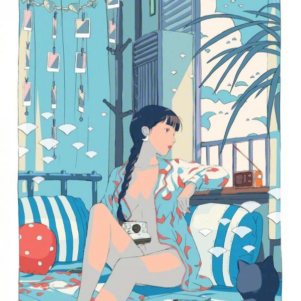 9张日常女生手绘插画头像 高清个性款直接存