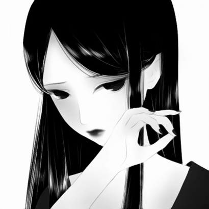 21张高清黑白丧系动漫女头 适合女生用的伤感头像合集