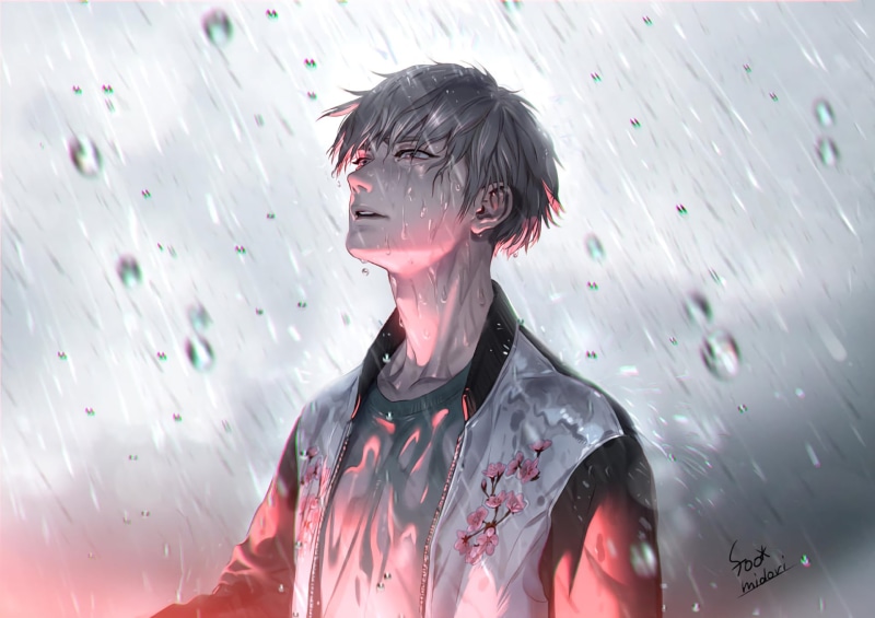 雨夜动漫少年壁纸合集