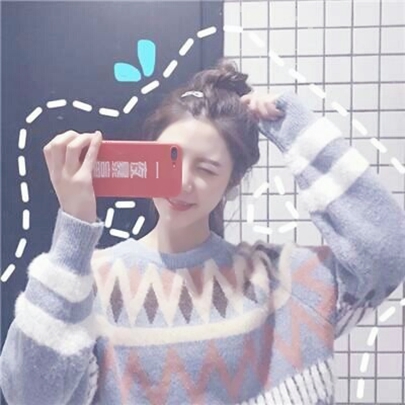 9张拿手机挡脸的高清自拍女生头像合集