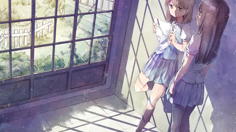 一大波美少女壁纸来袭 艺术院校风二次元女生高清壁纸