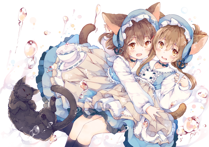 高清动漫壁纸合集：兽耳少女与萌系猫咪狐狸