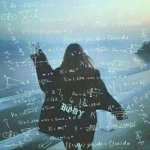 带数学公式的女生背影头像合集 共17组