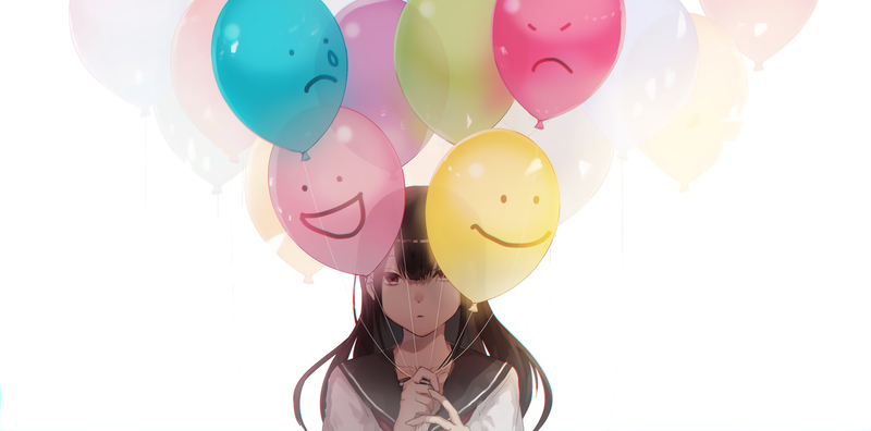 氛围感拉满的动漫少女气球壁纸合集