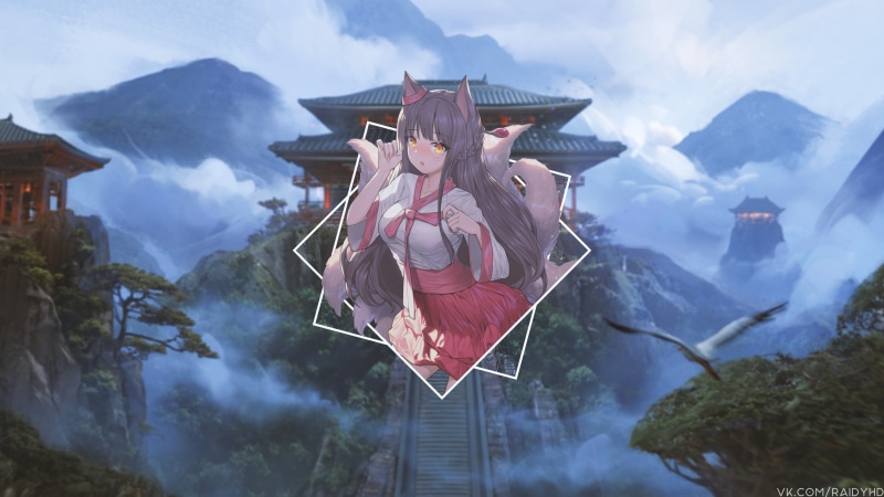 绝美二次元少女画中画壁纸 高清4K质感