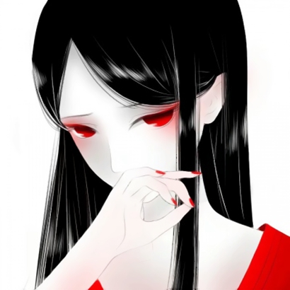 21张高清黑白丧系动漫女头 适合女生用的伤感头像合集