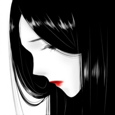 14张高清冷酷丧系女生黑白动漫头像合集