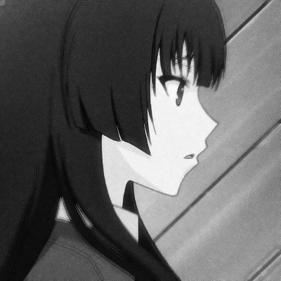 24张黑白丧系二次元女生头像 自带伤感氛围感的动漫女头合集