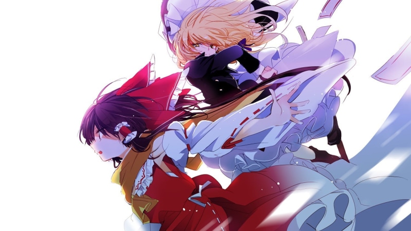 东方同人壁纸安利！博丽灵梦与雾雨魔理沙的户外摩托之旅