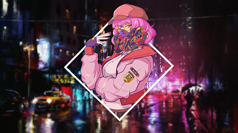 萌系二次元少女 日本动漫 画中画高清壁纸