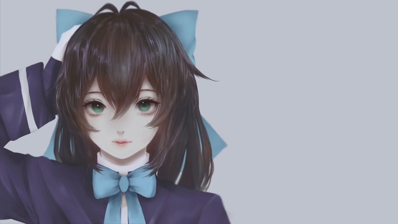 女学生风动漫少女壁纸 真人质感高清美图