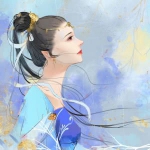 这款古风女生漫画头像 低眉浅笑满是柔情