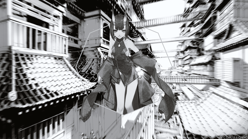 这组画中画风格黑白动漫壁纸太绝了