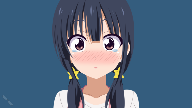 《AHO-GIRL》动漫少女壁纸合集 蓝背景高清眼部壁纸