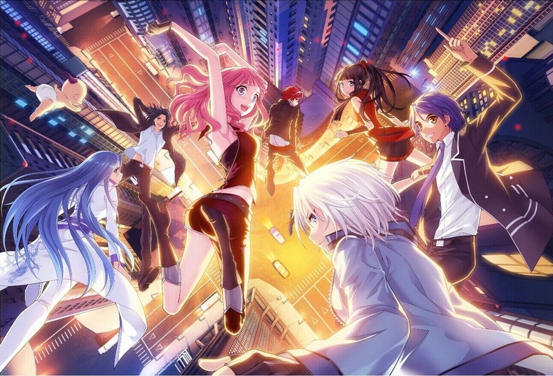 多款二次元壁纸合集 粉发少女 银发少年 蓝发角色 红发角色 明亮场景 翘腿姿势 甜笑画面