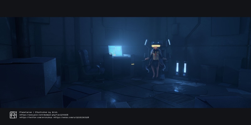 深夜氛围感拉满！二次元少女与VR实景的绝美壁纸合集