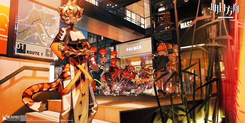 明日方舟干员们的春节烟火夜