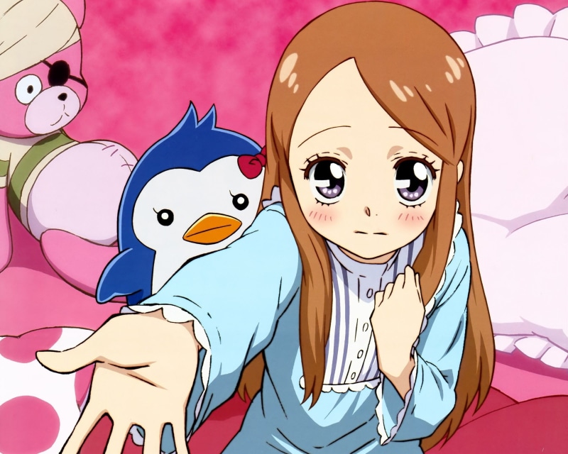 高仓阳毬高清壁纸：回转企鹅罐里的紫眸少女与动物们