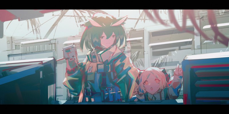 明日方舟同人插画合集 萌系少女2D立绘壁纸