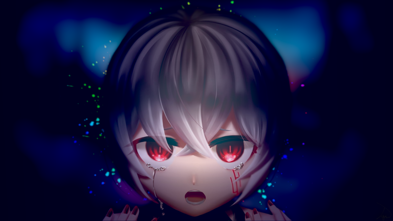 红色系11eyes动漫高清壁纸