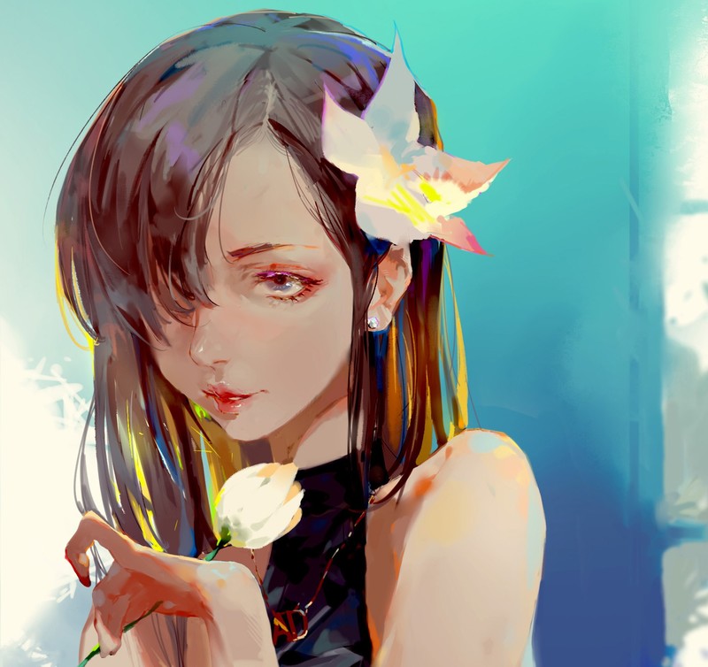 绝美二次元少女手绘壁纸