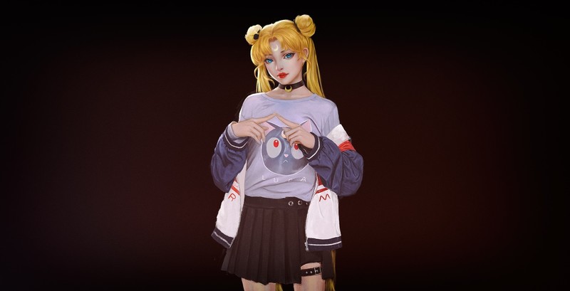 美少女战士壁纸合集！金发水兵月高清图直接存