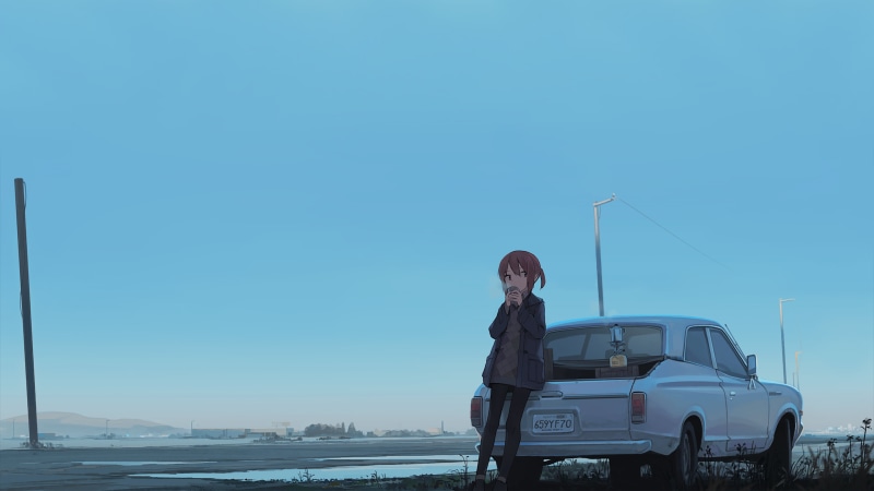 一人独酌的孤独氛围感壁纸