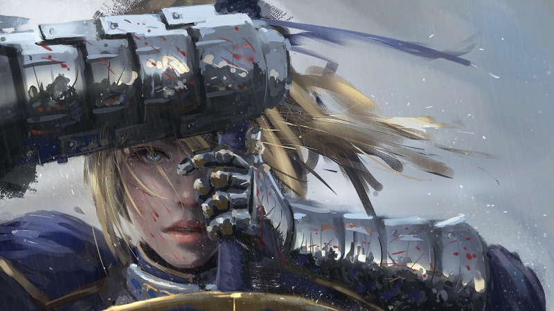 阿尔托莉雅手持圣剑的绝美4K壁纸来了