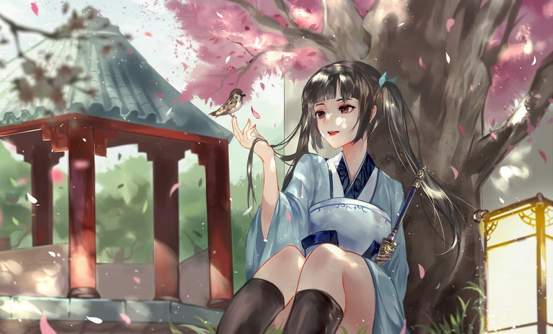 这组二次元和服少女壁纸太绝了