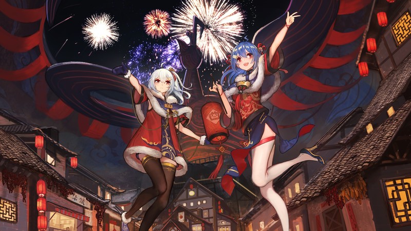 B站春节动漫2233娘俯拍高清壁纸合集