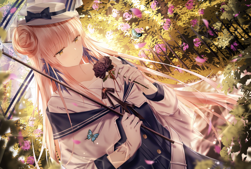 明日方舟同人壁纸合集 金发少女 二次元少女 二次元 金发 长发 戴帽女生 伞 微笑 连衣裙 花朵 蝴蝶 逆光 手套 同人创作 艺术作品 数字艺术 手绘 插画 纯白Karen 锡兰(明日方舟)