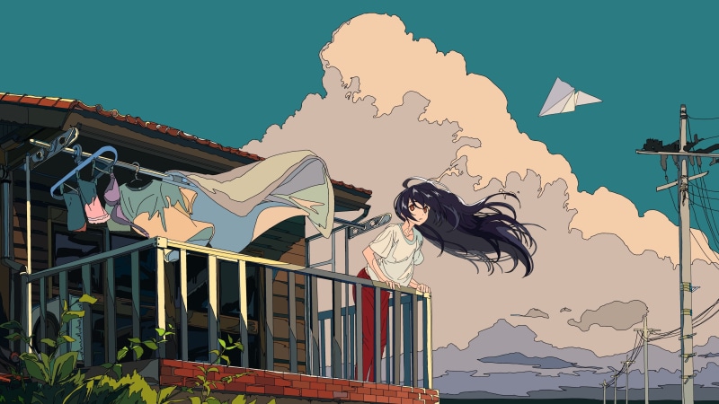 穿洋装的棕发二次元少女壁纸