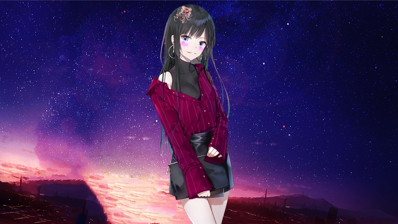 动漫少女星空壁纸合集