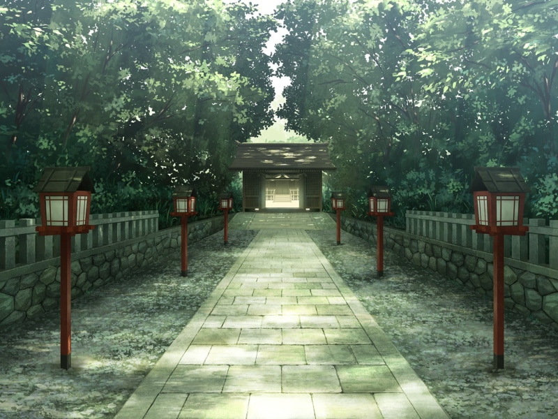 日式神社动漫风空景壁纸
