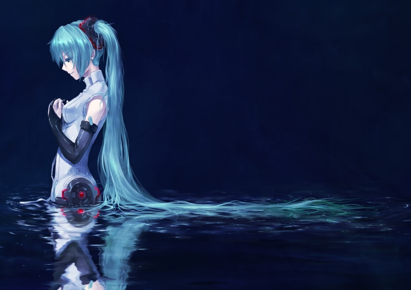 初音未来水主题高清壁纸合集