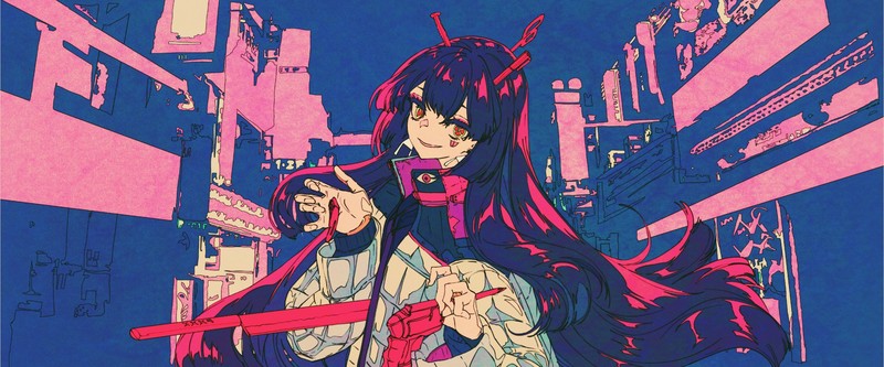 这些图片都是二次元少女相关的数字艺术作品