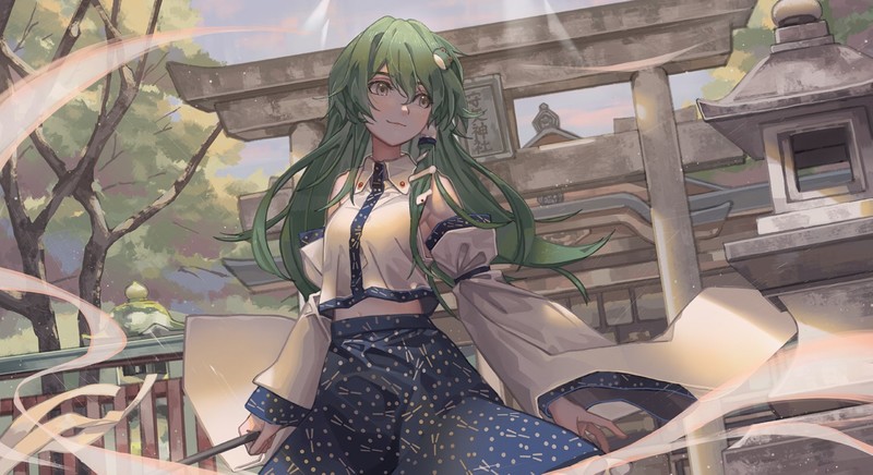 东风谷早苗同人壁纸合集