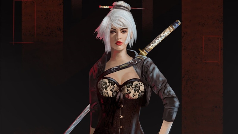 白发持剑少女壁纸合集