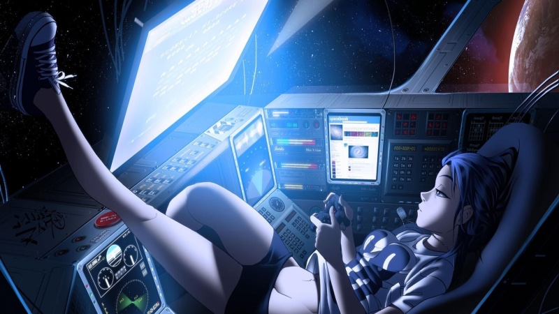 太空电竞少女地球主题 高清壁纸合集
