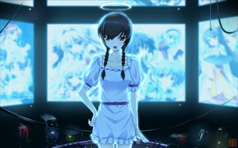 只有神知道的世界 2K长发棕发少女壁纸